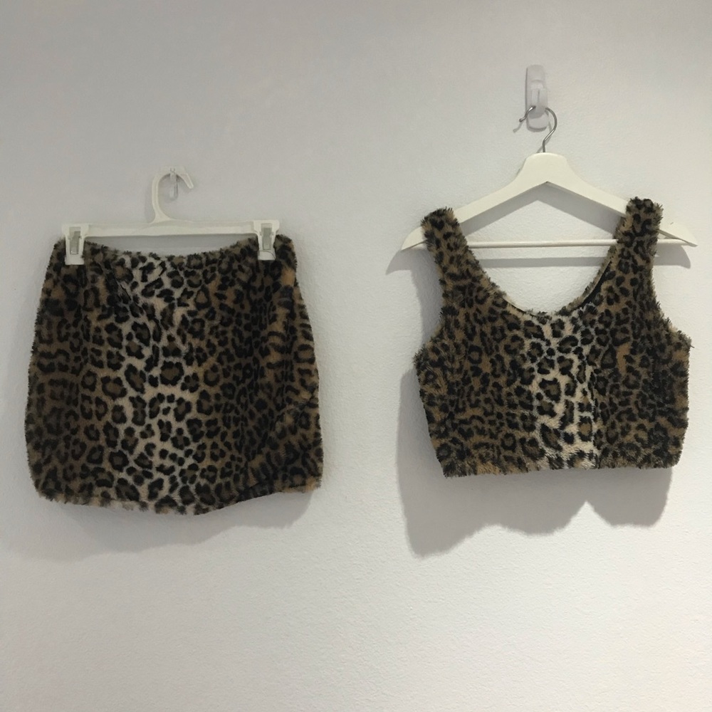 Cheetah fur 2 piece set